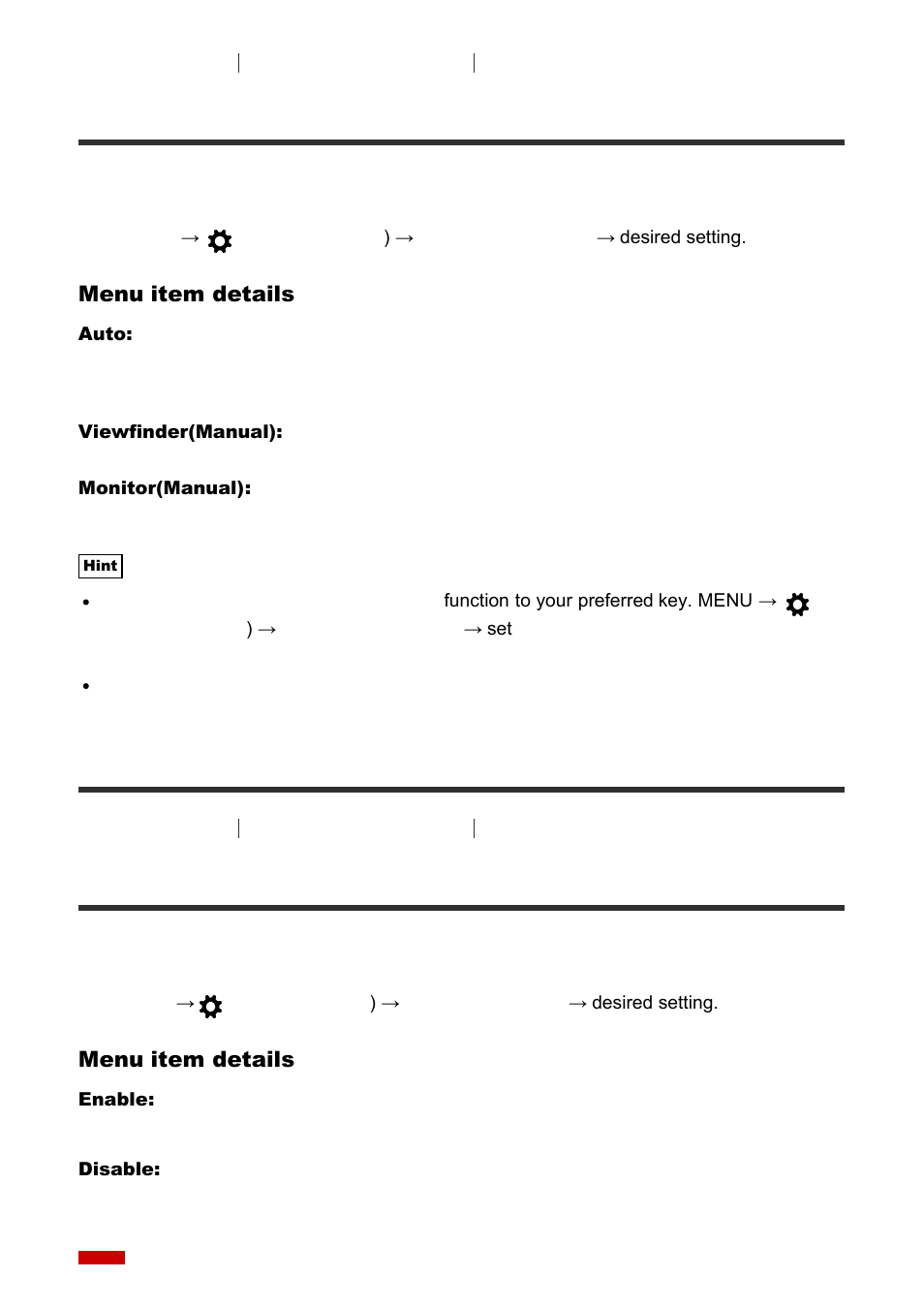 Release w/o card [165, Finder/monitor, Release w/o card | Sony Cyber-shot RX10 III User Manual | Page 163 / 274