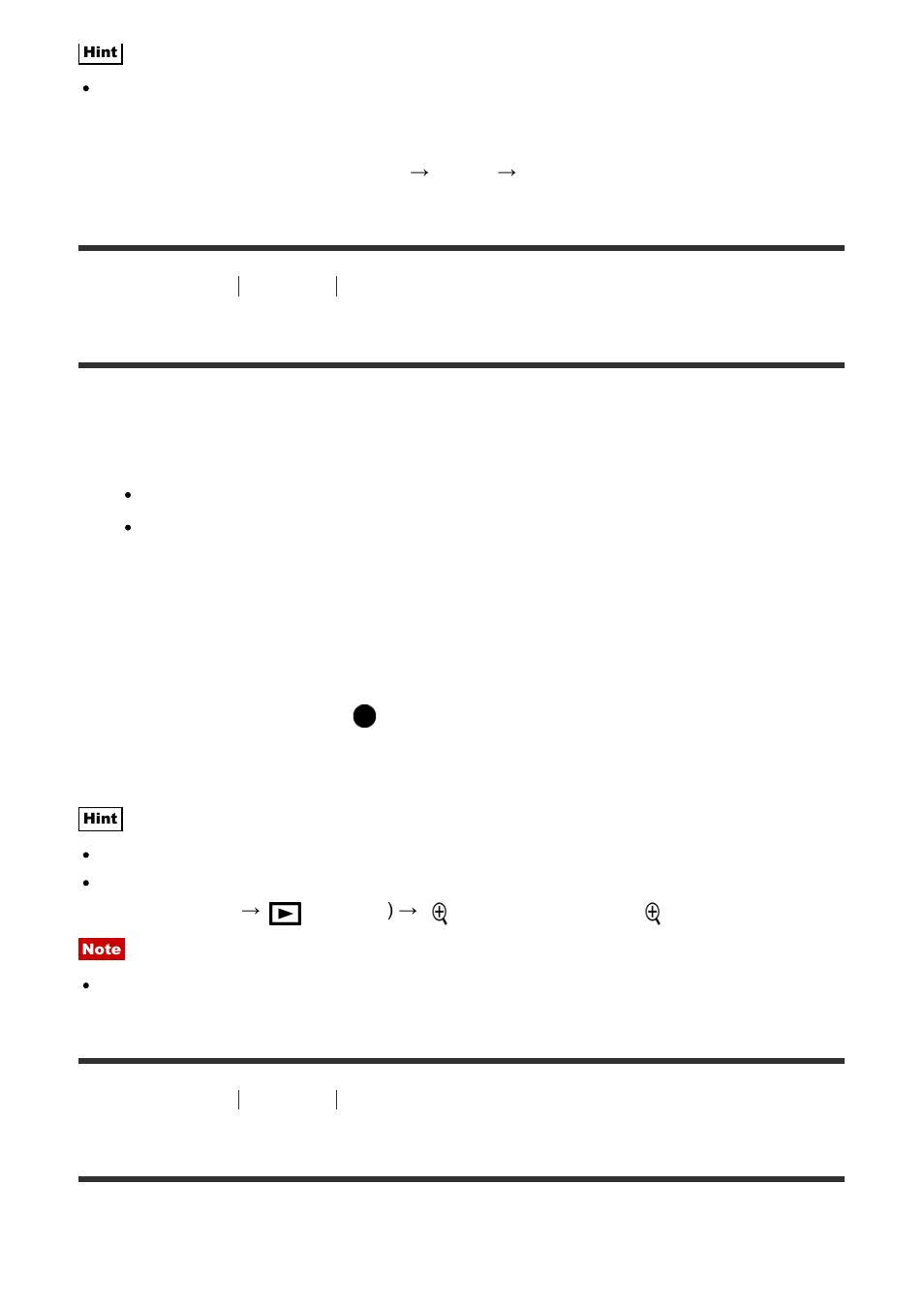 Playback zoom [170, Image index [171, Playback zoom | Image index | Sony Cyber-shot RX10 III User Manual | Page 167 / 274