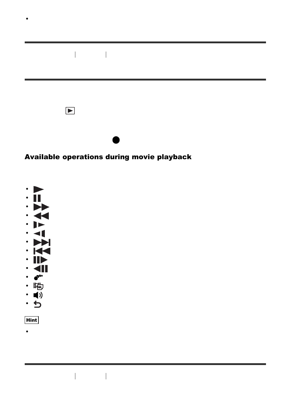 Playing back movies [175, Motion shot video [176, Playing back movies | Motion shot video | Sony Cyber-shot RX10 III User Manual | Page 170 / 274