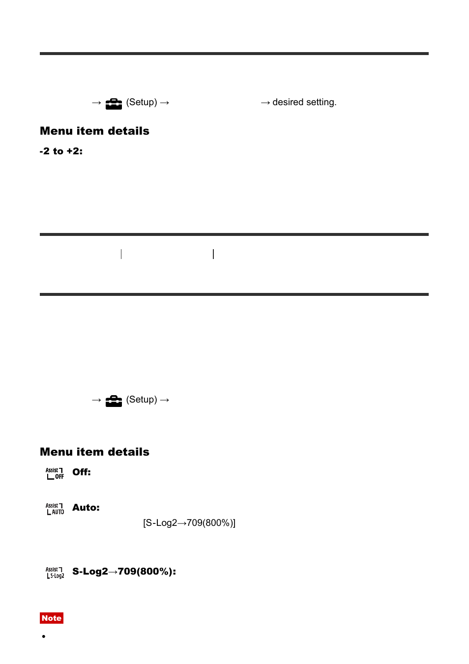 Gamma disp. assist [192, Finder color temp, Gamma disp. assist | Sony Cyber-shot RX10 III User Manual | Page 181 / 274