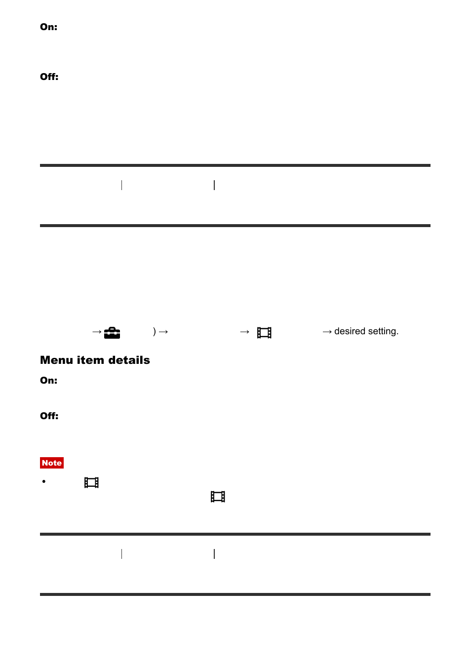 Tc output (movie) [208, Rec control (movie) [209, Tc output (movie) | Rec control (movie) | Sony Cyber-shot RX10 III User Manual | Page 192 / 274