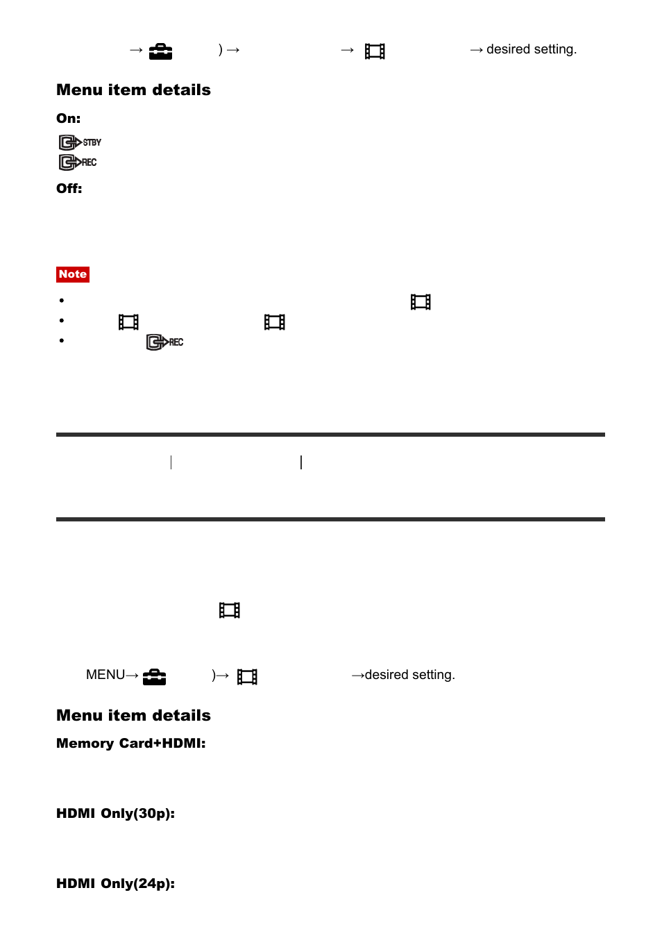 4k output sel. (movie) [210, 4k output sel. (movie) | Sony Cyber-shot RX10 III User Manual | Page 193 / 274