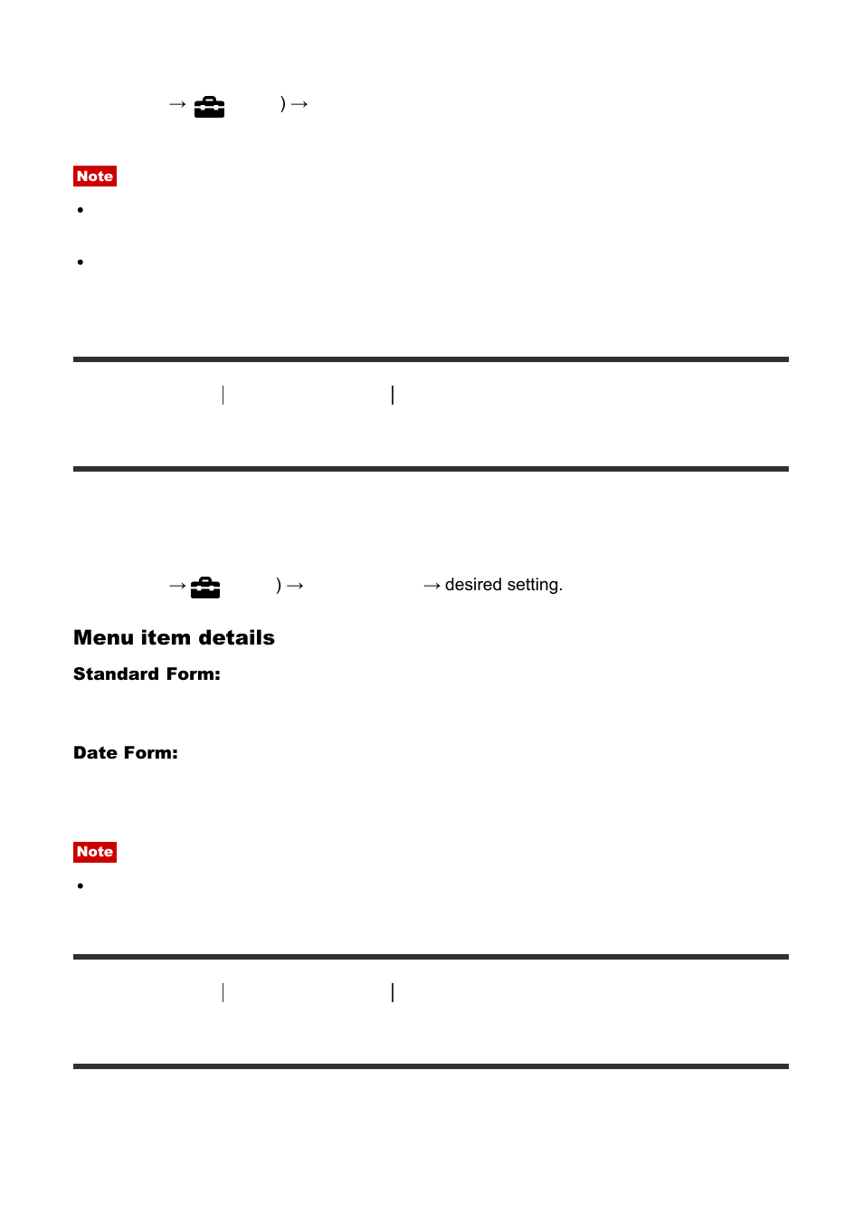 Folder name [223, Recover image db [224, Folder name | Recover image db | Sony Cyber-shot RX10 III User Manual | Page 201 / 274