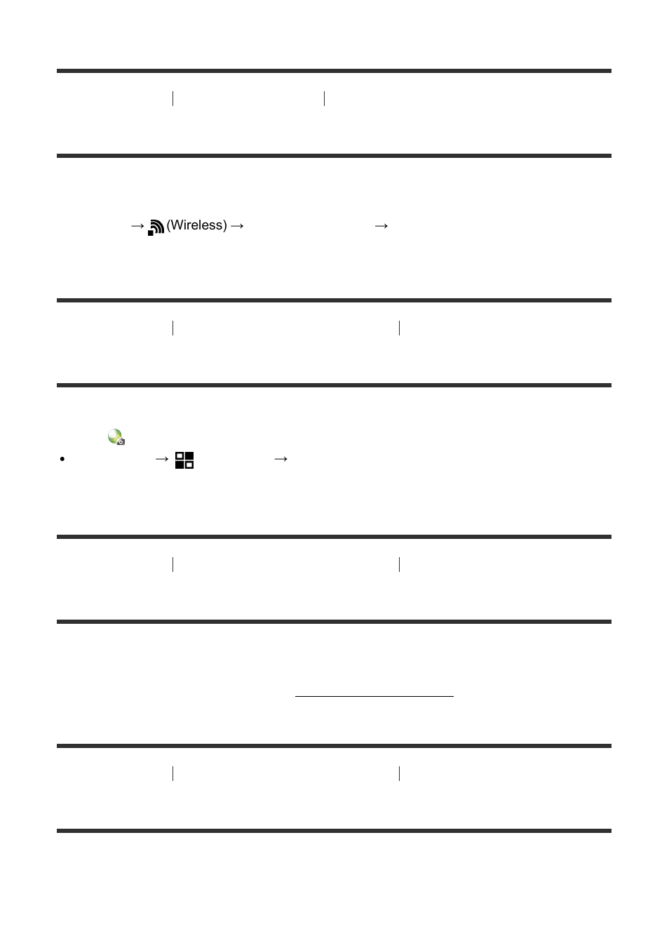 Reset network set. [247, Playmemories camera apps [248, Recommended computer environment [249 | Opening a service account [250, Reset network set, Recommended computer environment, Opening a service account | Sony Cyber-shot RX10 III User Manual | Page 222 / 274