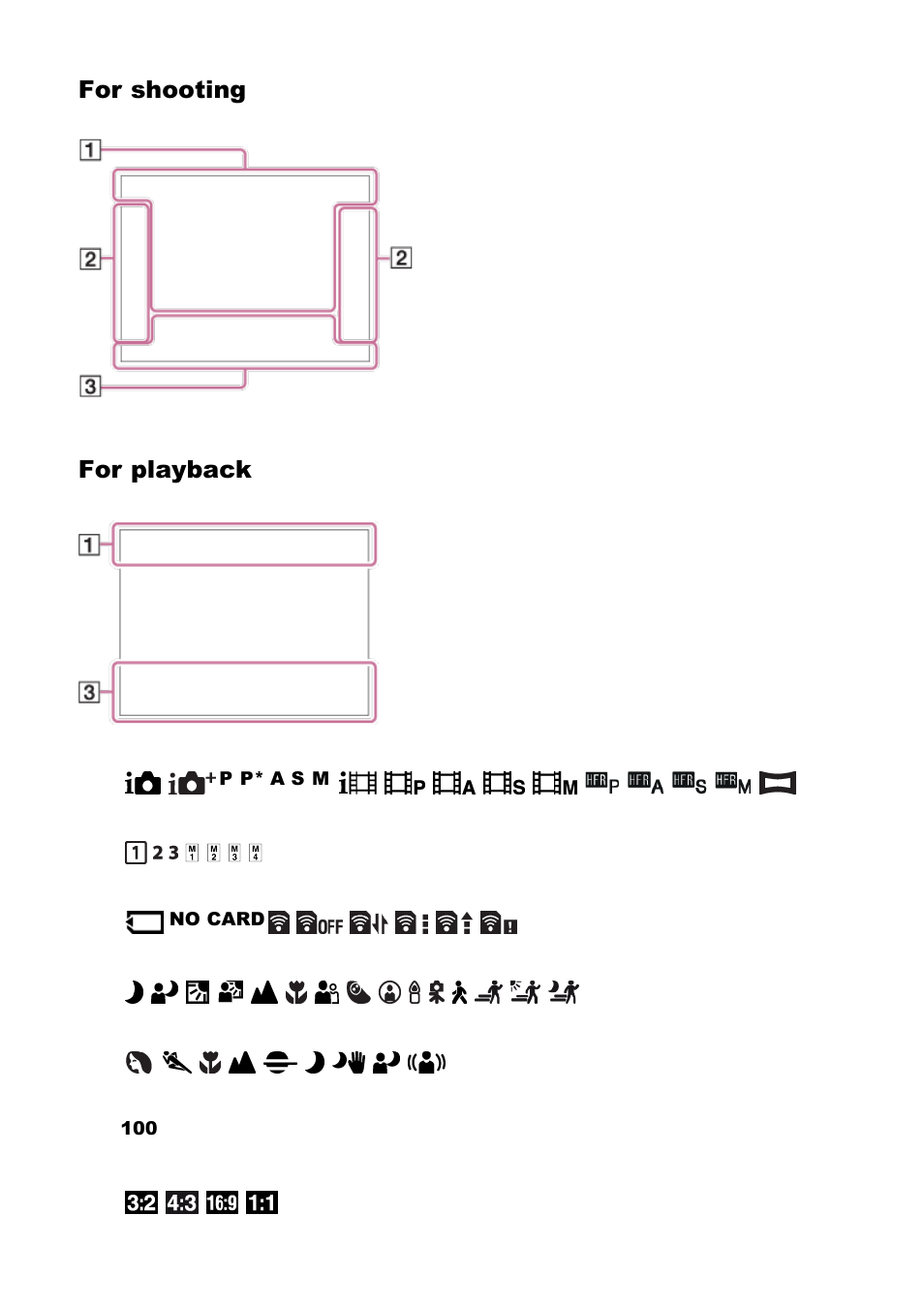 For shooting for playback | Sony Cyber-shot RX10 III User Manual | Page 23 / 274