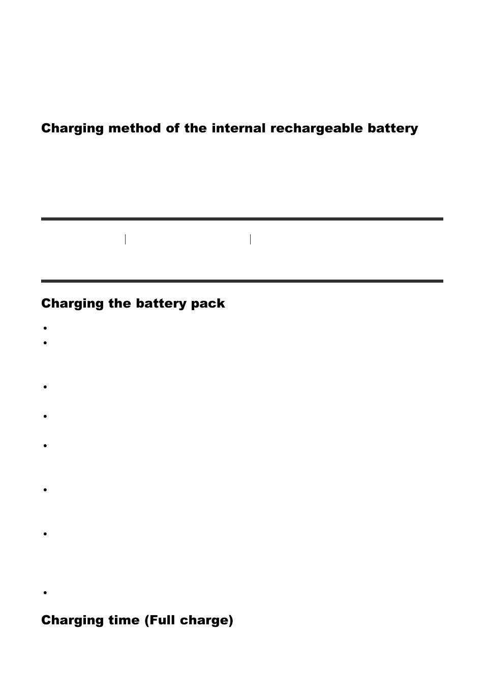 Notes on the battery pack [276, Charging the battery pack, Charging time (full charge) | Sony Cyber-shot RX10 III User Manual | Page 239 / 274