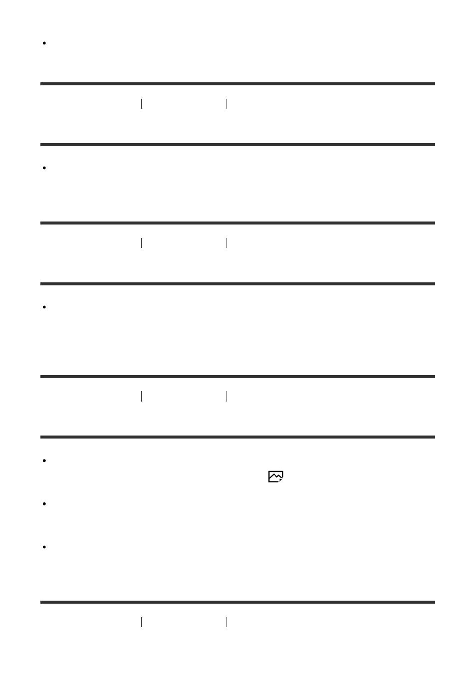 You cannot print images. [343, The color of the image is strange. [344, Images are printed with both edges cut off. [345 | You cannot print images with the date. [346, You cannot print images, The color of the image is strange, Images are printed with both edges cut off, You cannot print images with the date | Sony Cyber-shot RX10 III User Manual | Page 267 / 274