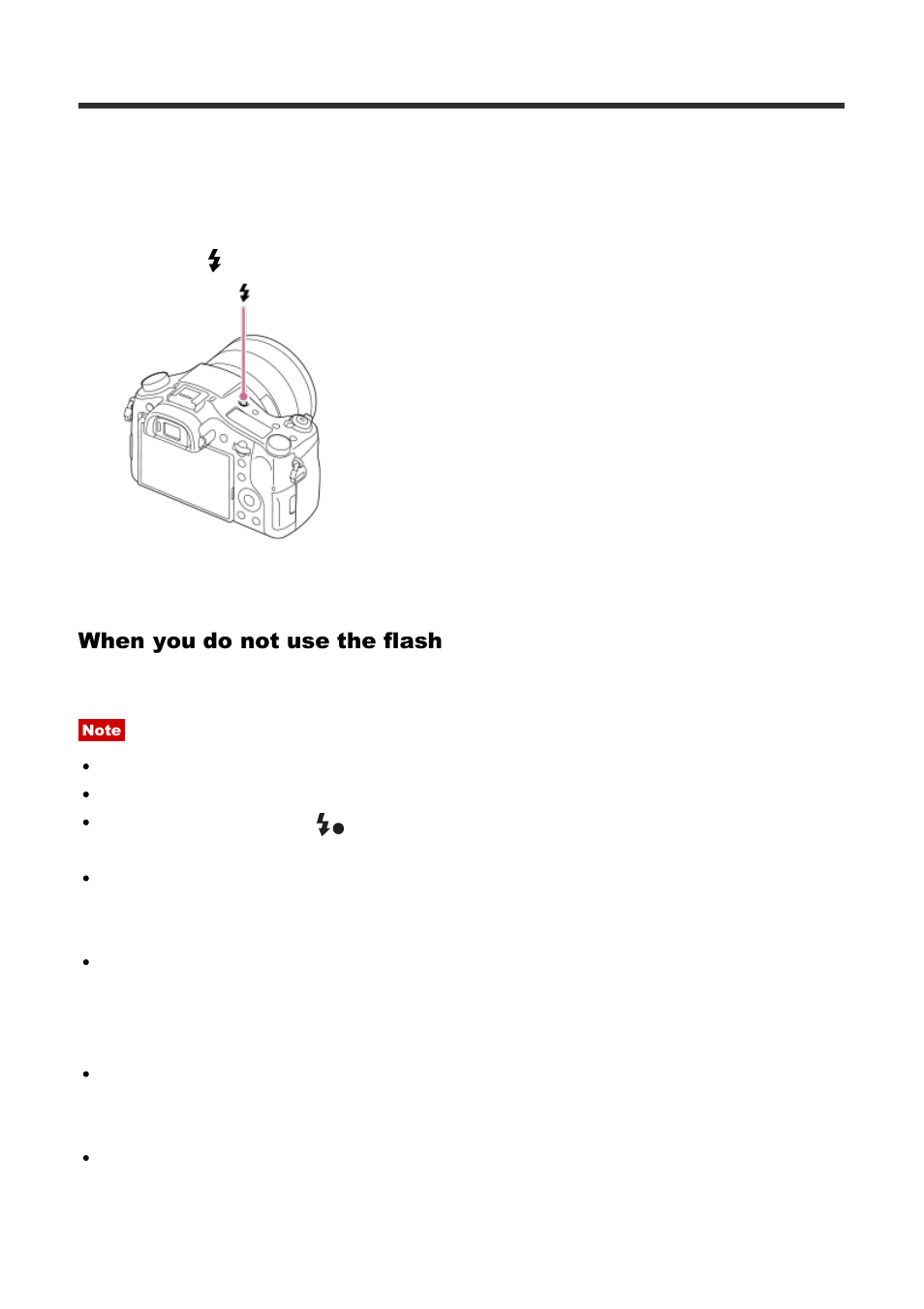 Notes on using the flash [54, Using flash | Sony Cyber-shot RX10 III User Manual | Page 76 / 274