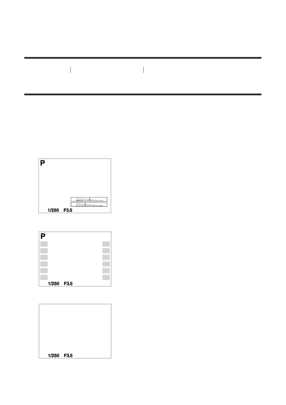 Switching the screen display (shooting) [57, Switching the screen display (shooting) | Sony Cyber-shot RX10 III User Manual | Page 79 / 274
