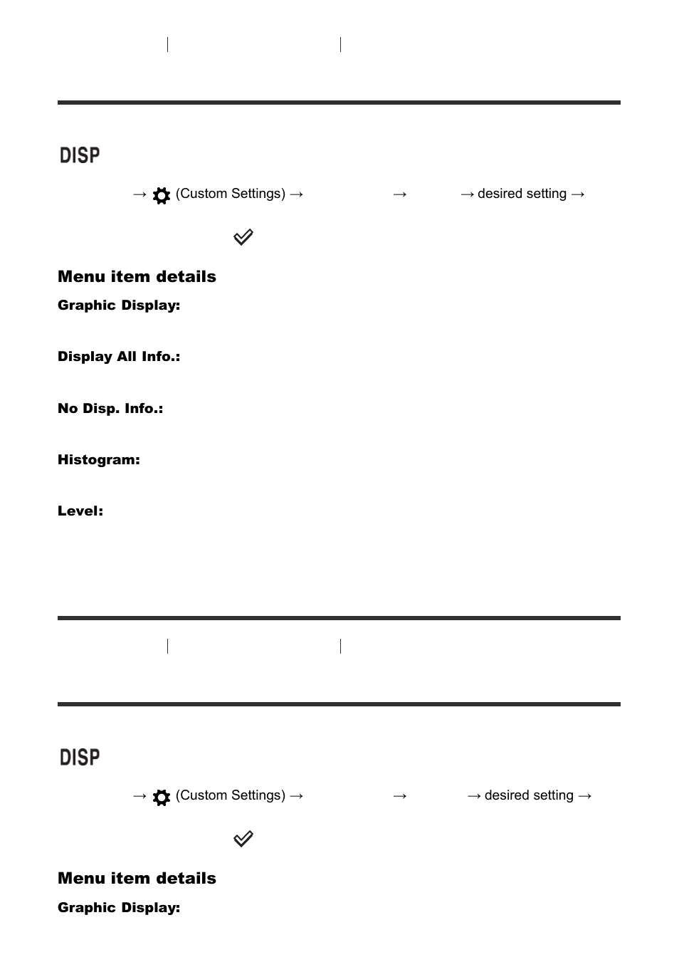 Disp button (monitor) [59, Disp button (finder), Disp button (monitor) | Sony Cyber-shot RX10 III User Manual | Page 81 / 274