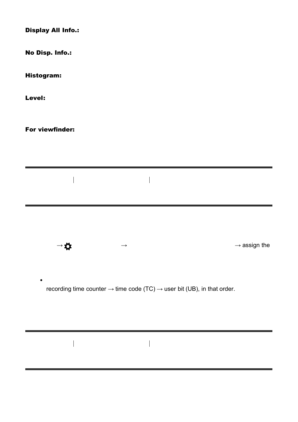 Tc/ub disp. switch [60, Image size (still image) [61, Tc/ub disp. switch | Image size (still image) | Sony Cyber-shot RX10 III User Manual | Page 82 / 274