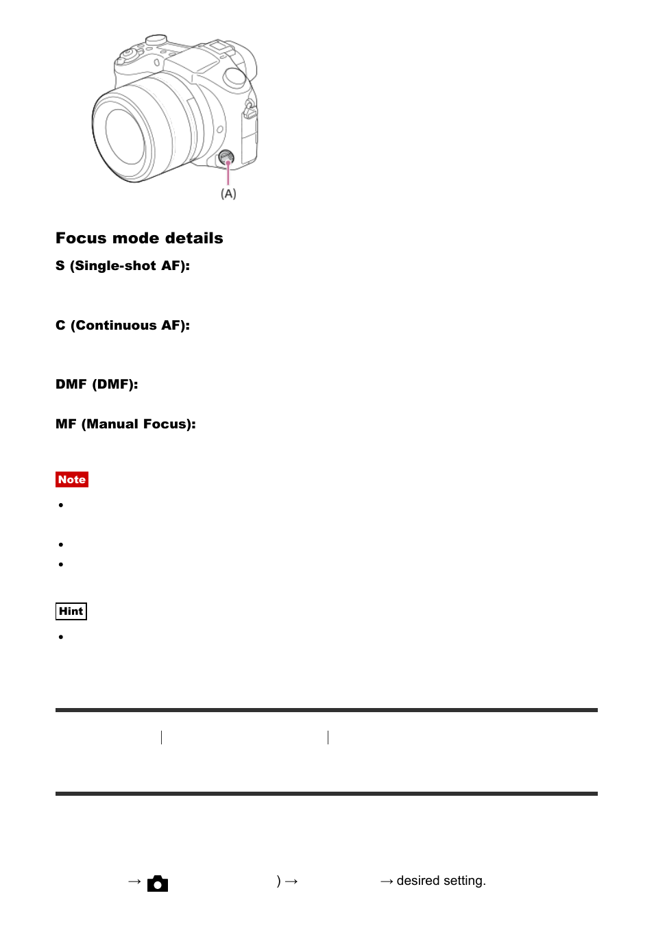 Focus area [67, Focus area | Sony Cyber-shot RX10 III User Manual | Page 87 / 274