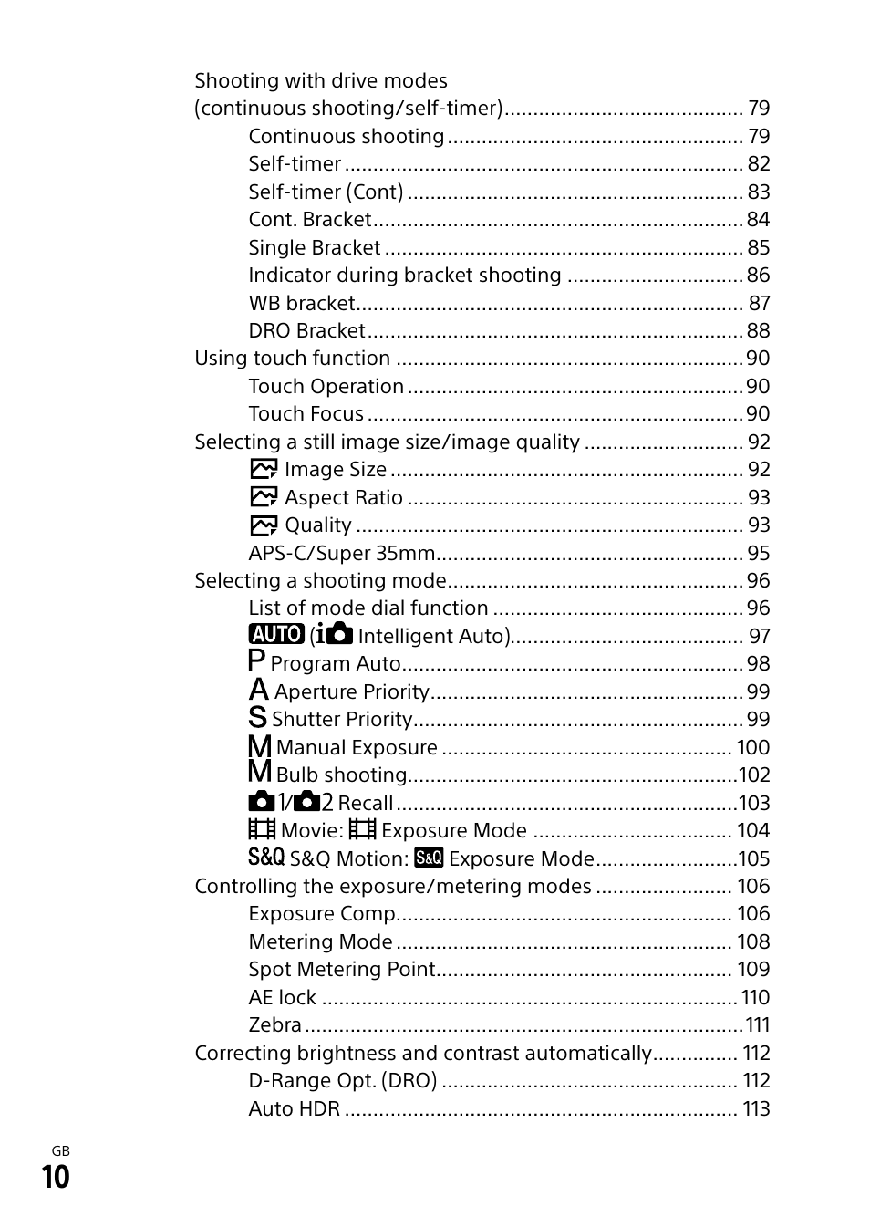 Sony Alpha 9 User Manual | Page 10 / 263