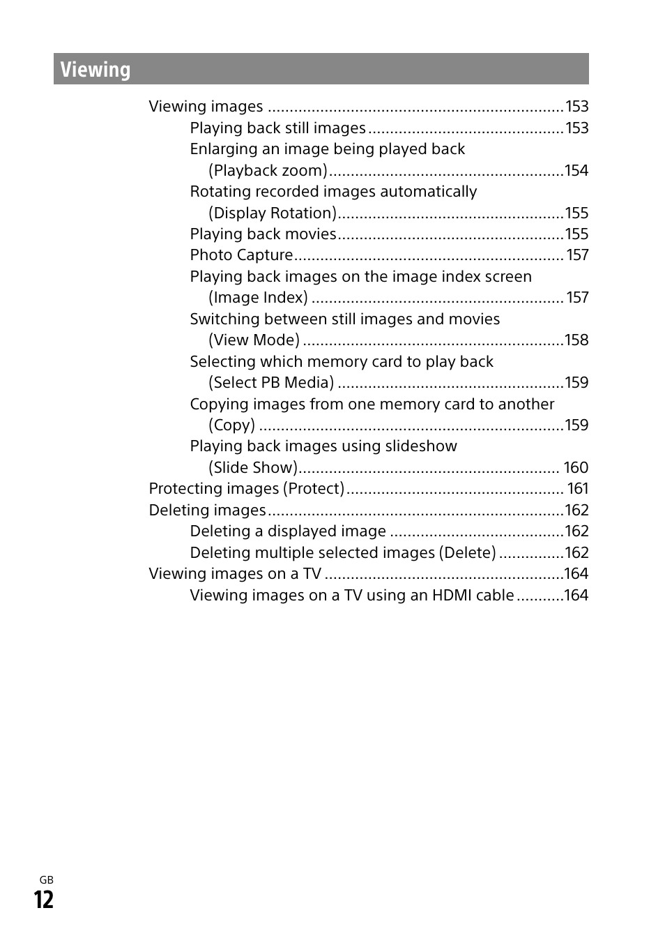 Viewing | Sony Alpha 9 User Manual | Page 12 / 263