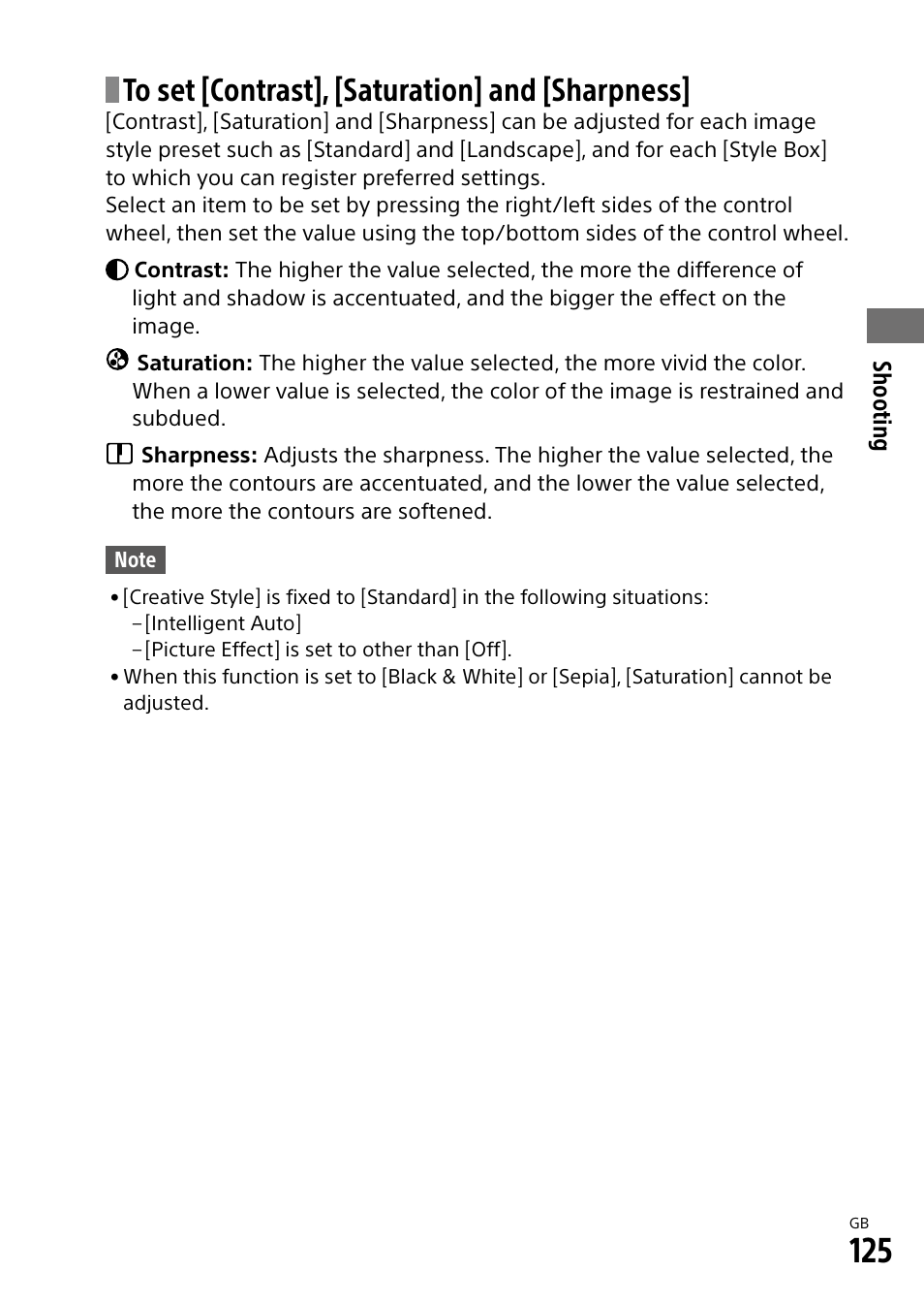 Sony Alpha 9 User Manual | Page 125 / 263