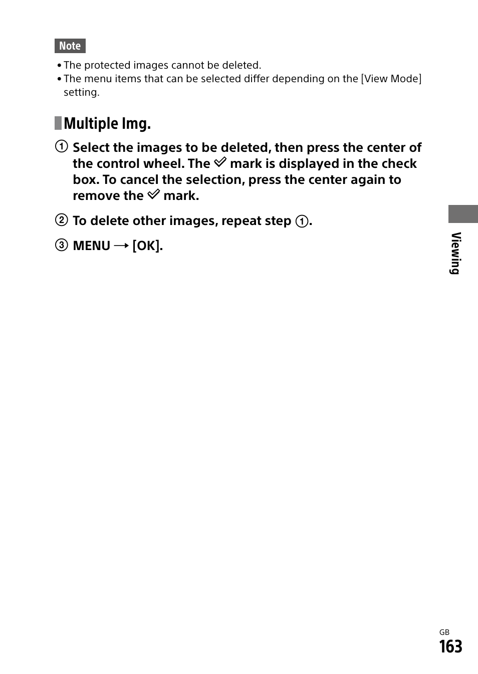 Multiple img | Sony Alpha 9 User Manual | Page 163 / 263