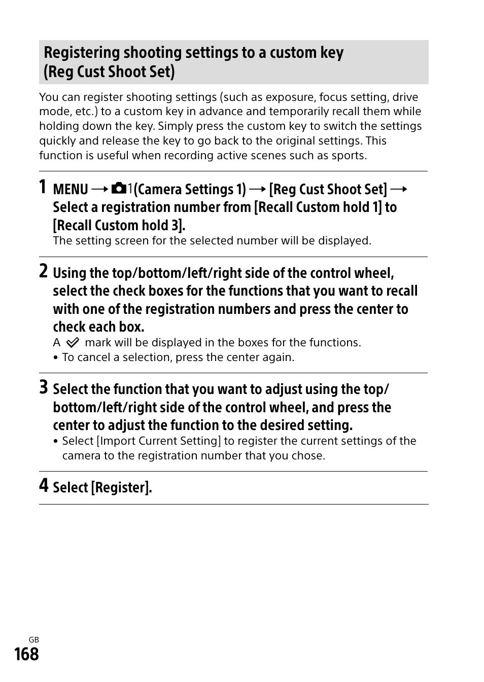 Sony Alpha 9 User Manual | Page 168 / 263