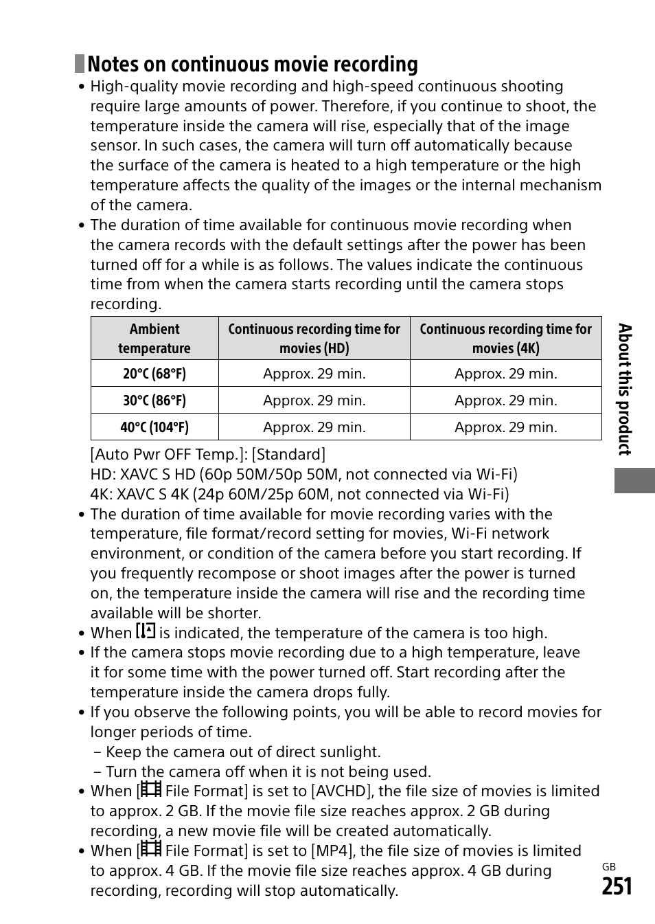 Sony Alpha 9 User Manual | Page 251 / 263