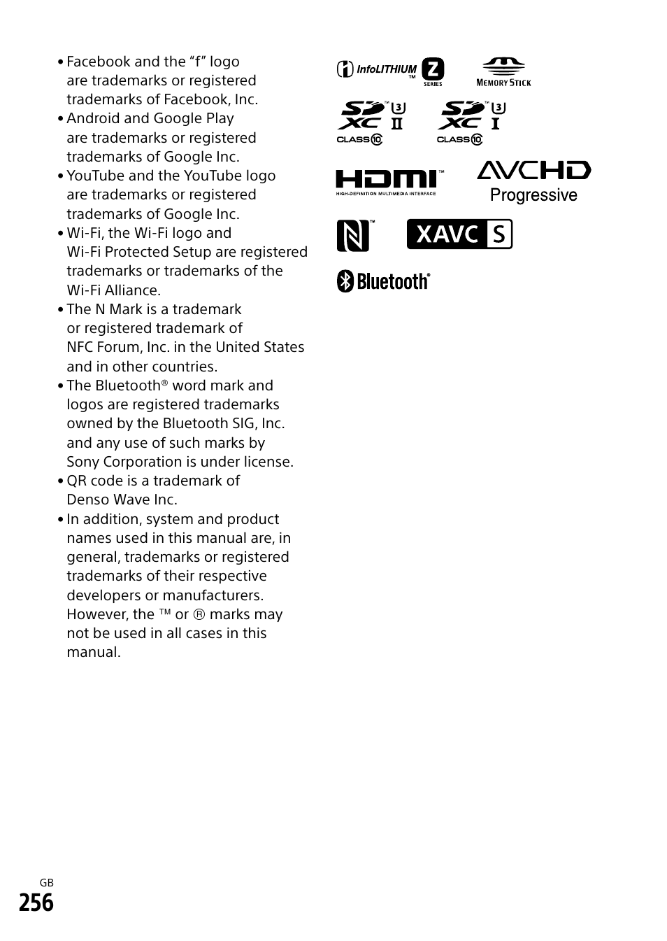 Sony Alpha 9 User Manual | Page 256 / 263