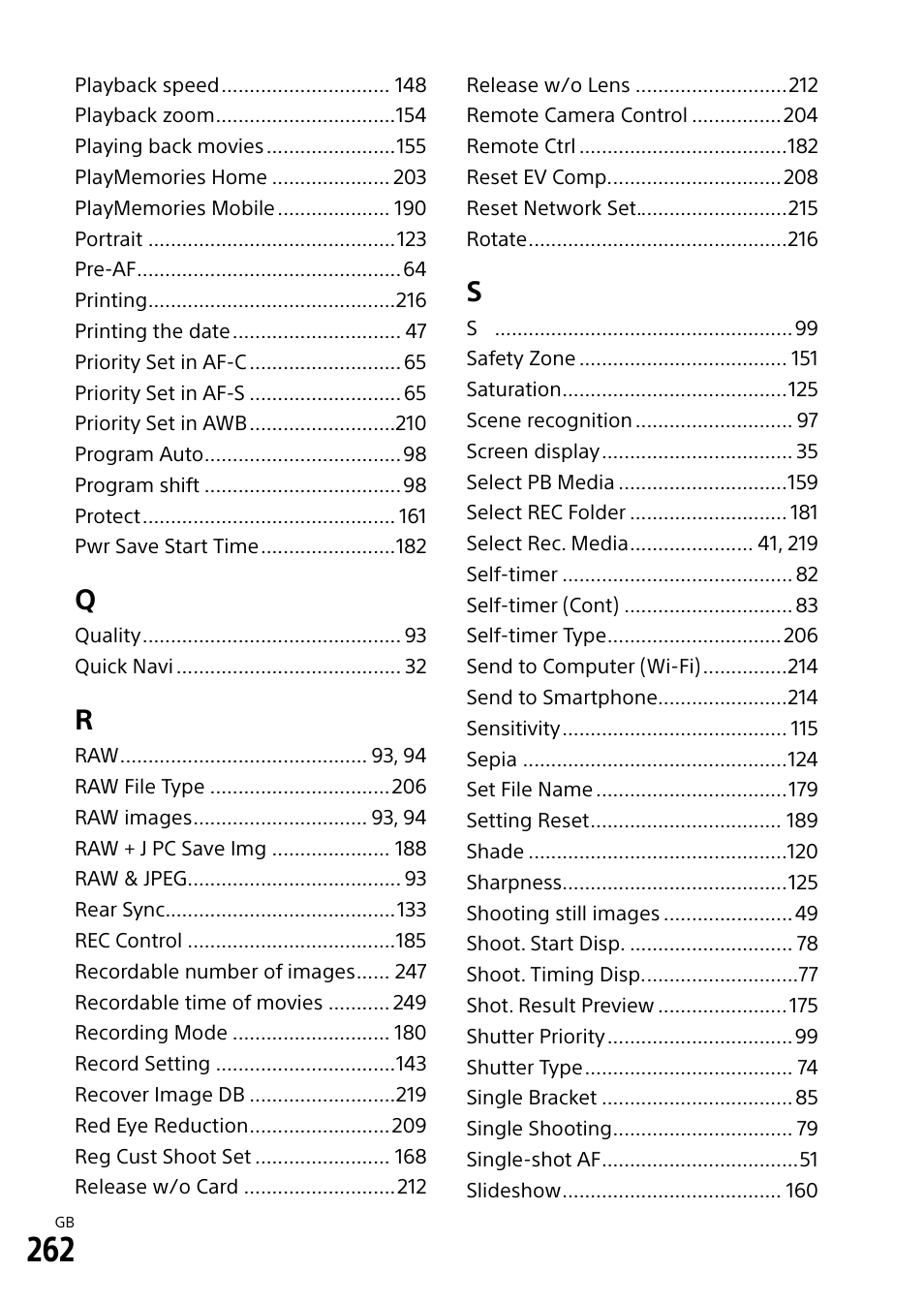 Sony Alpha 9 User Manual | Page 262 / 263