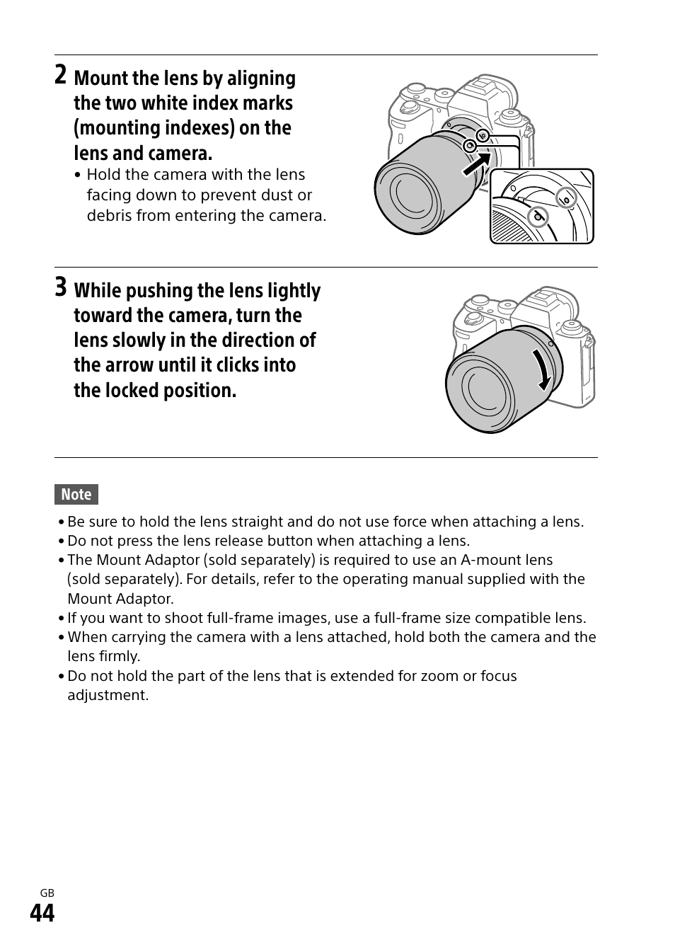Sony Alpha 9 User Manual | Page 44 / 263
