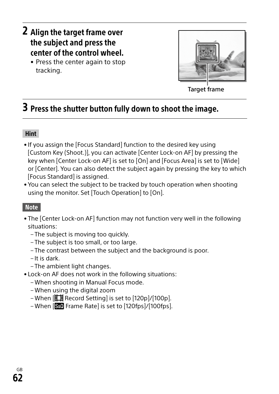 Sony Alpha 9 User Manual | Page 62 / 263