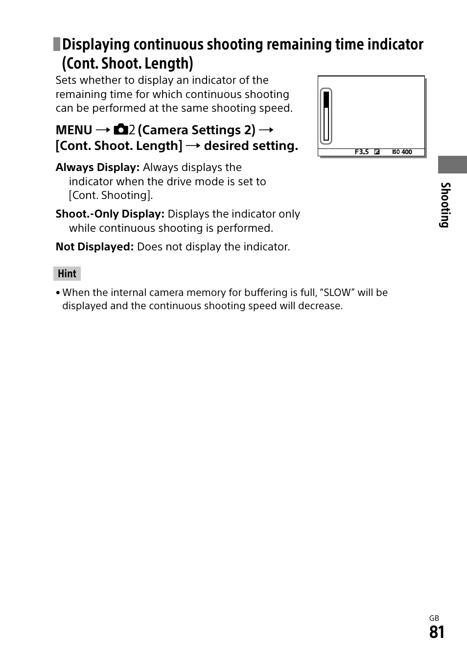 Sony Alpha 9 User Manual | Page 81 / 263