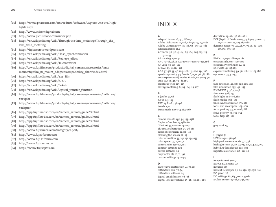 Index | FujiFilm X-Pro2 User Manual | Page 45 / 46