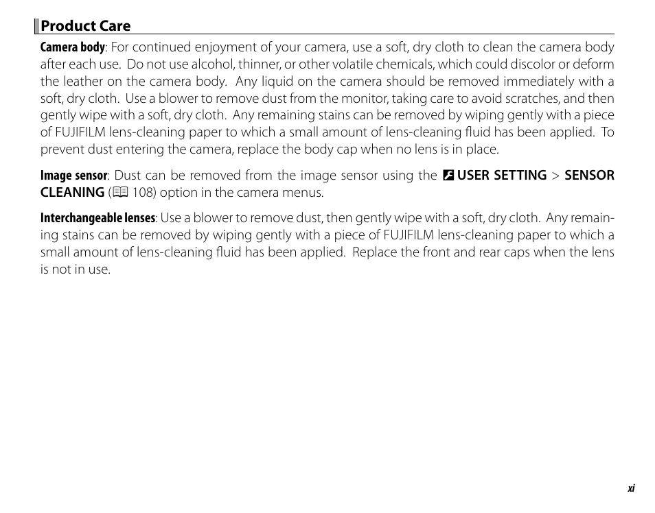 FujiFilm X-Pro2 User Manual | Page 11 / 176