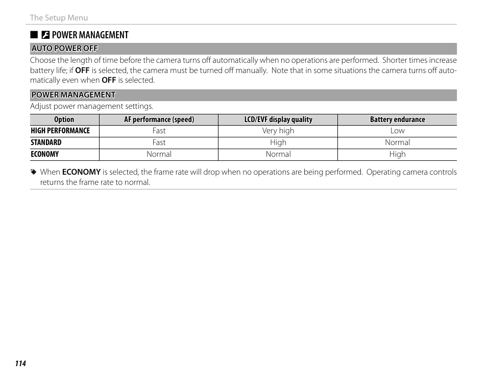 D power management | FujiFilm X-Pro2 User Manual | Page 132 / 176