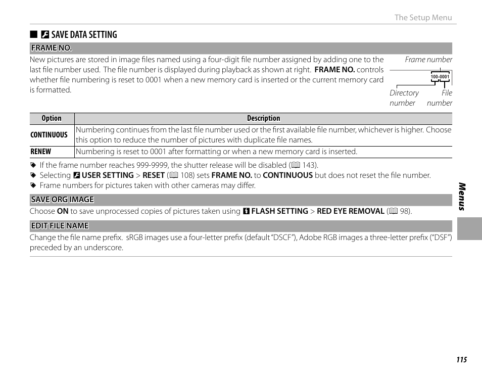D save data setting | FujiFilm X-Pro2 User Manual | Page 133 / 176