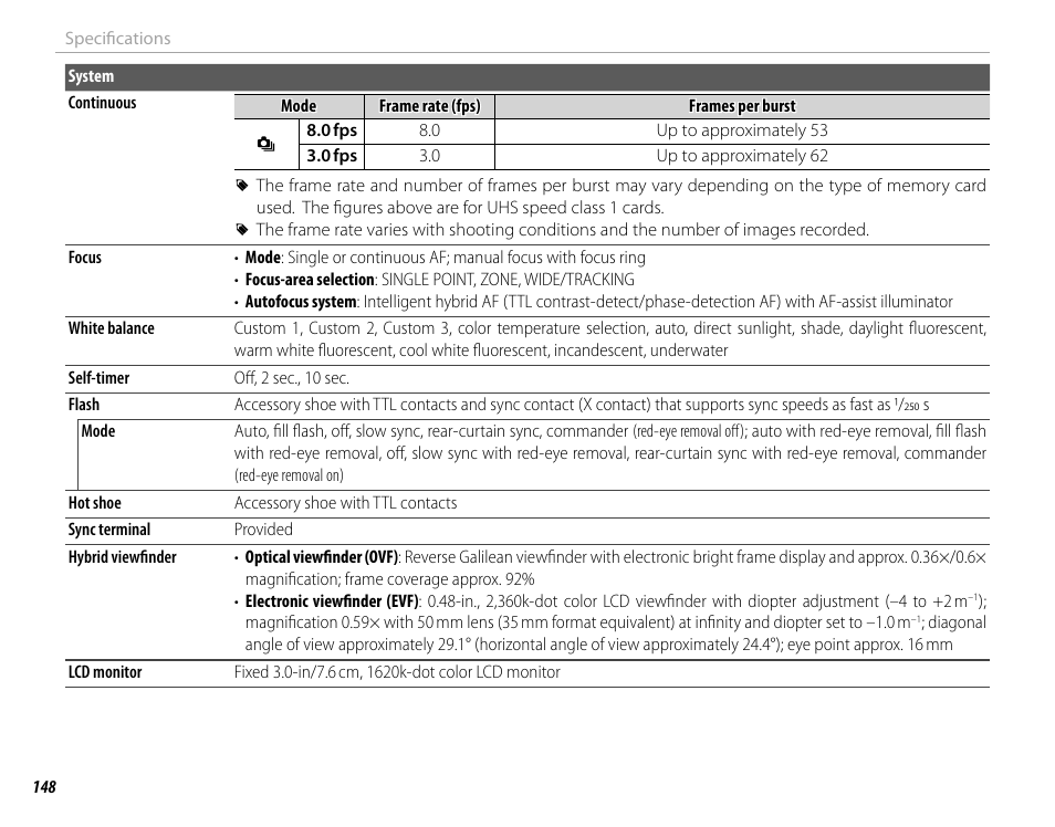 FujiFilm X-Pro2 User Manual | Page 166 / 176