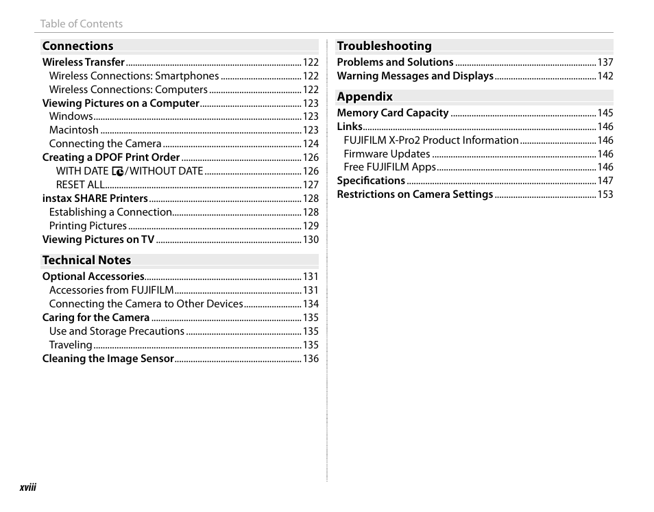 FujiFilm X-Pro2 User Manual | Page 18 / 176