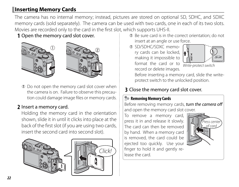 Click | FujiFilm X-Pro2 User Manual | Page 40 / 176