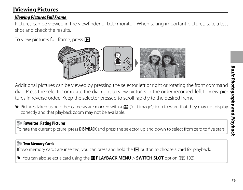 Viewing pictures | FujiFilm X-Pro2 User Manual | Page 57 / 176