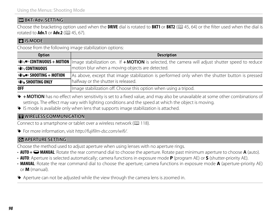 FujiFilm X-T10 User Manual | Page 114 / 176