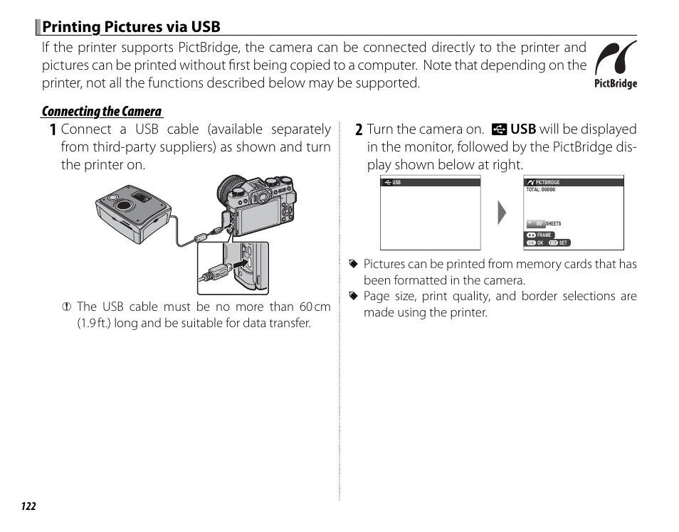 Printing pictures via usb | FujiFilm X-T10 User Manual | Page 138 / 176