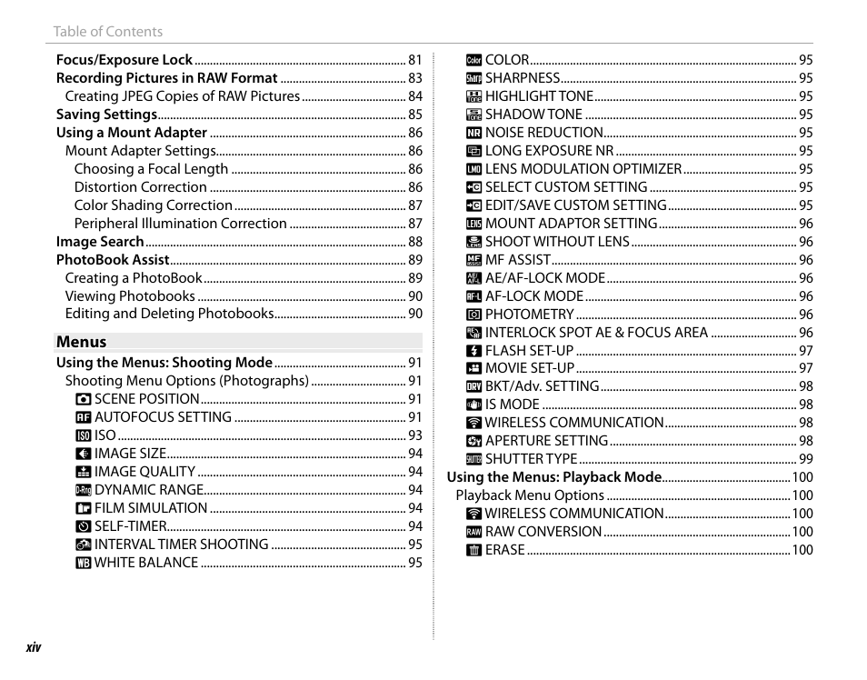 FujiFilm X-T10 User Manual | Page 14 / 176