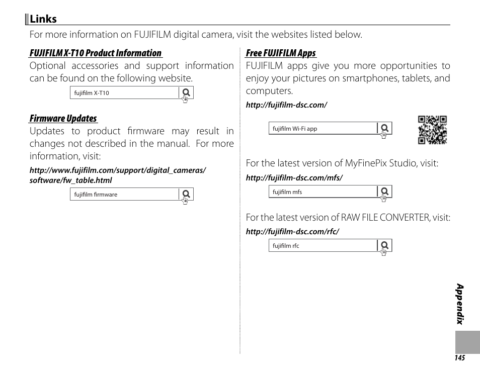 Links | FujiFilm X-T10 User Manual | Page 161 / 176