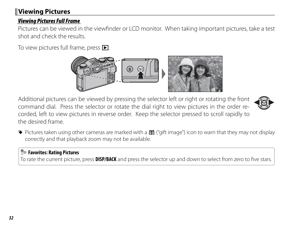 Viewing pictures | FujiFilm X-T10 User Manual | Page 48 / 176