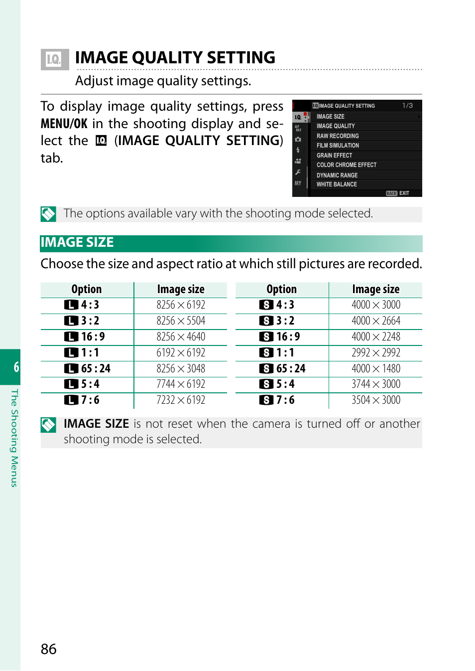 Image quality setting | FujiFilm GFX 50S User Manual | Page 104 / 268