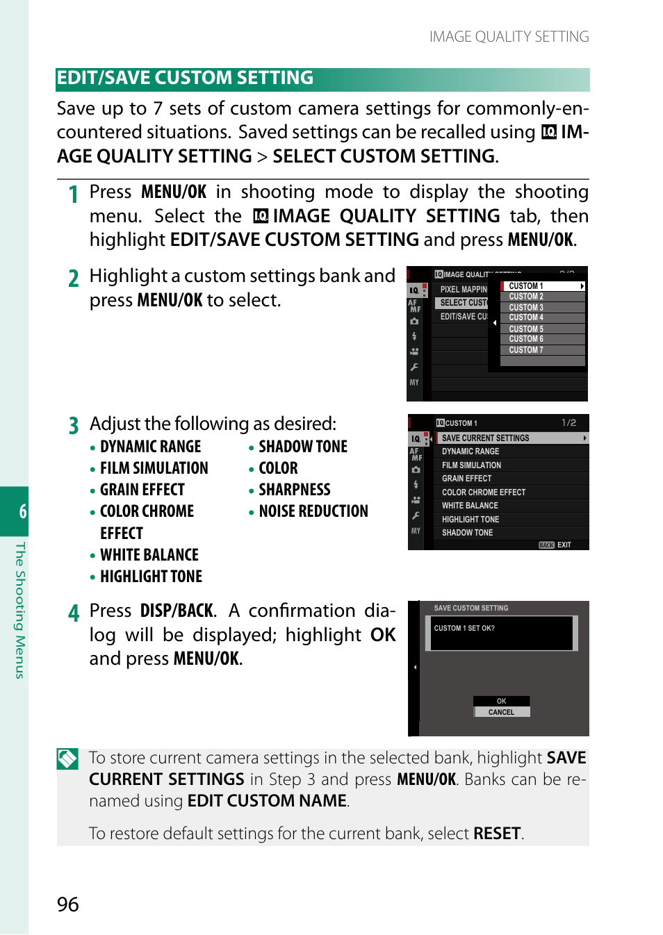 Adjust the following as desired | FujiFilm GFX 50S User Manual | Page 114 / 268