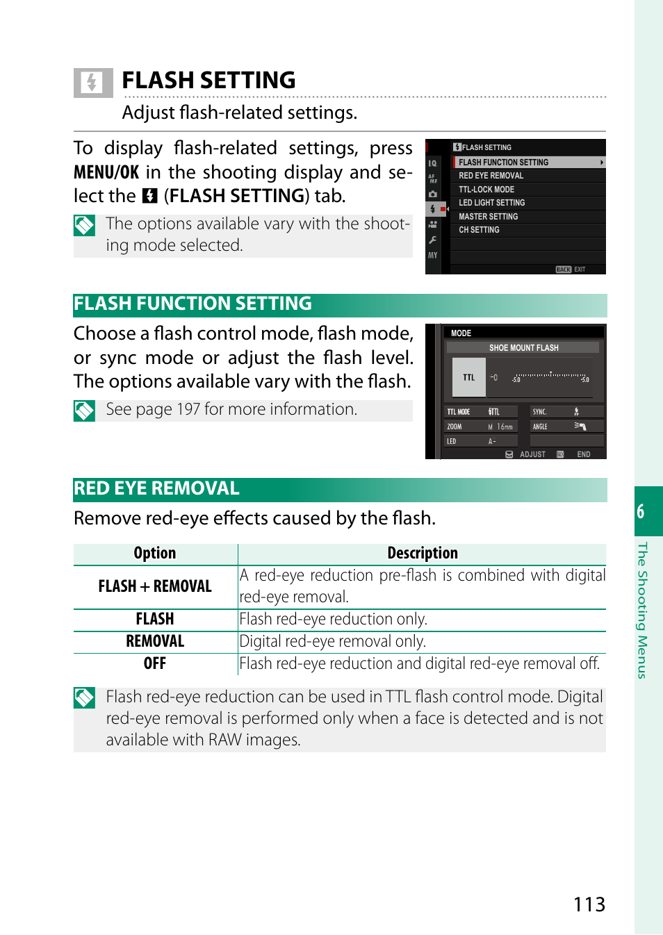 Flash setting | FujiFilm GFX 50S User Manual | Page 131 / 268