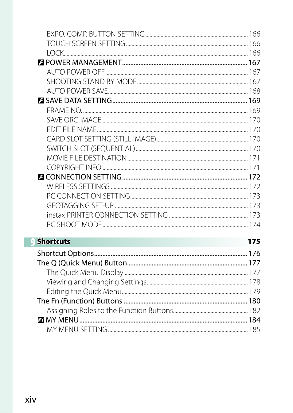 Xiv 1 | FujiFilm GFX 50S User Manual | Page 14 / 268