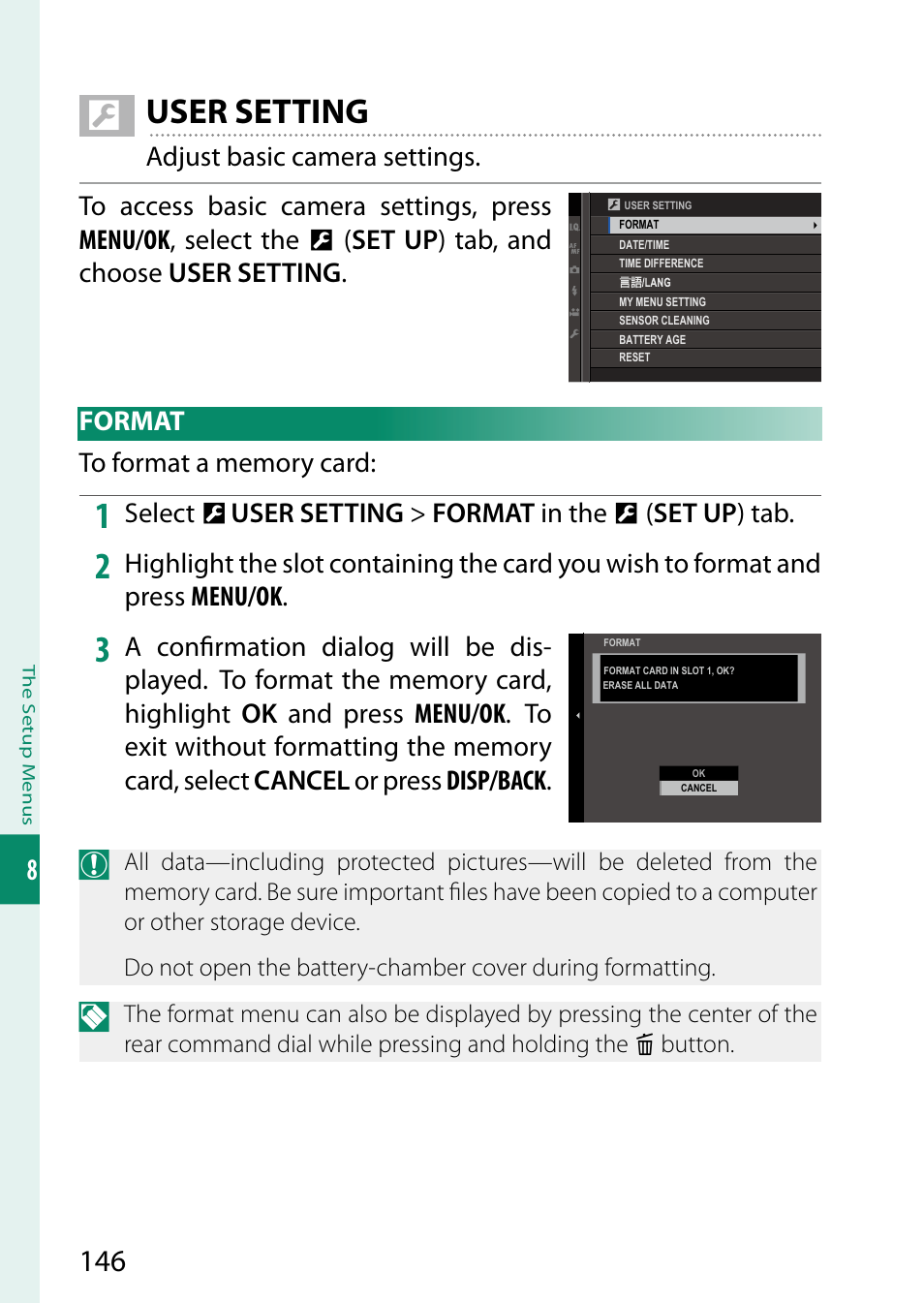 User setting | FujiFilm GFX 50S User Manual | Page 164 / 268