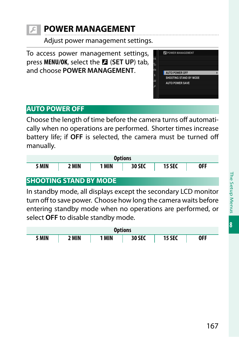 Power management | FujiFilm GFX 50S User Manual | Page 185 / 268