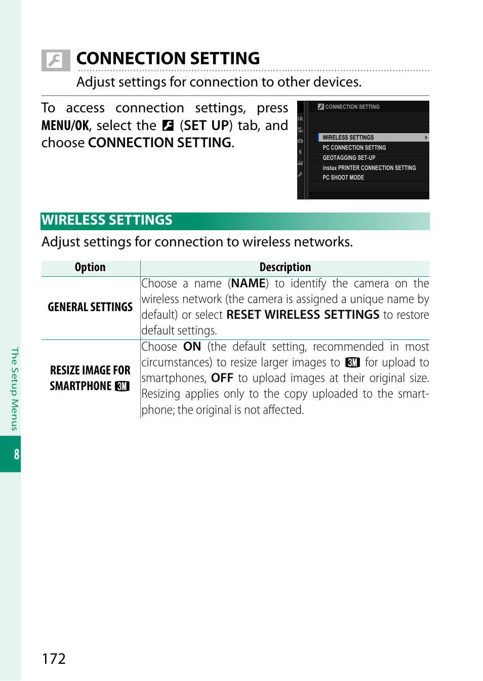 Connection setting | FujiFilm GFX 50S User Manual | Page 190 / 268