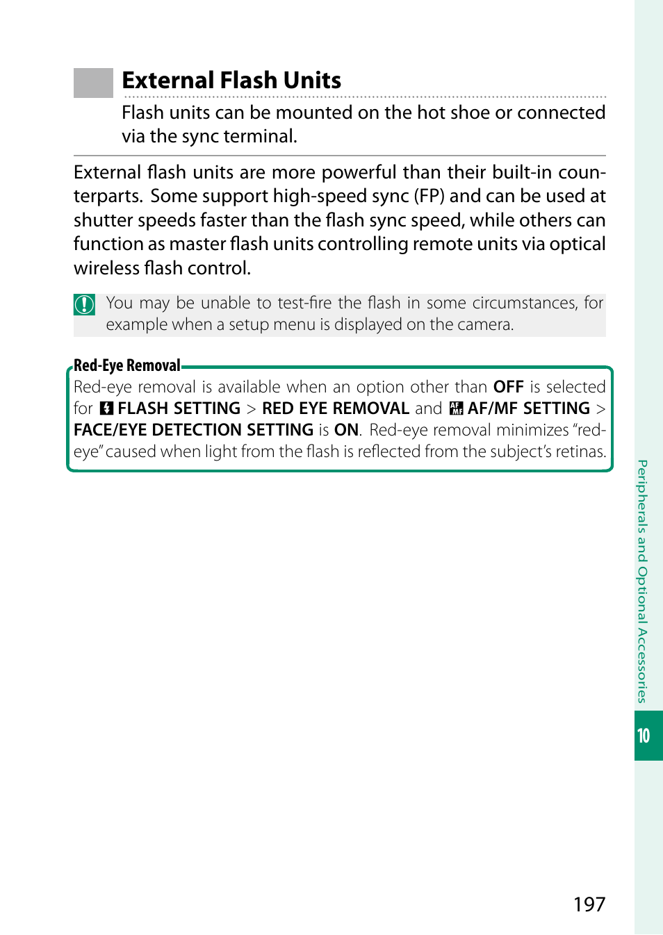 External flash units | FujiFilm GFX 50S User Manual | Page 215 / 268