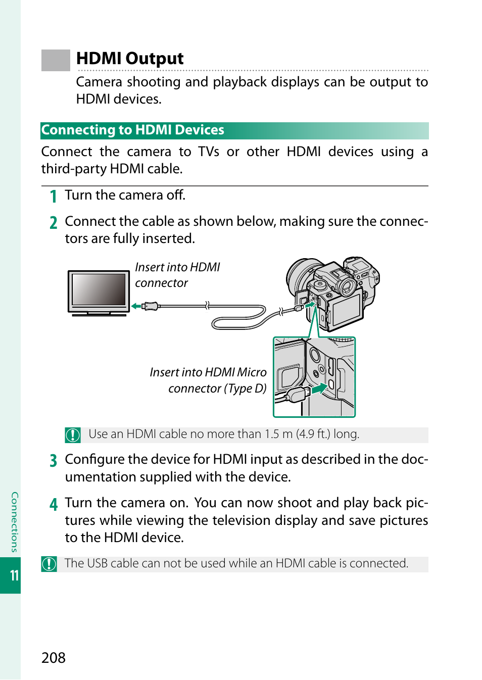 Hdmi output | FujiFilm GFX 50S User Manual | Page 226 / 268