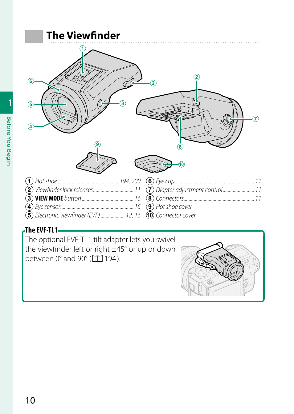 The viewfi nder | FujiFilm GFX 50S User Manual | Page 28 / 268